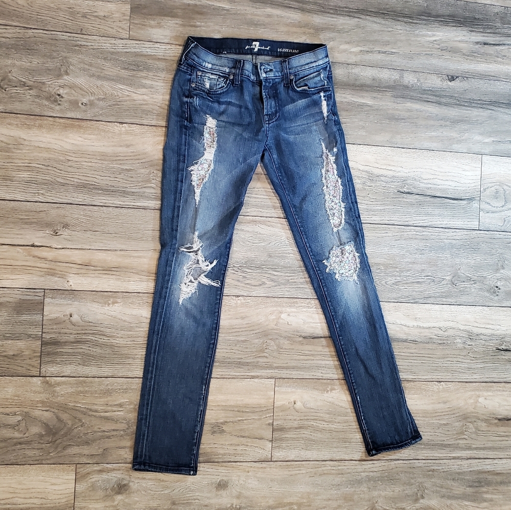 7 For All Mankind Roxanne Distressed Jeans